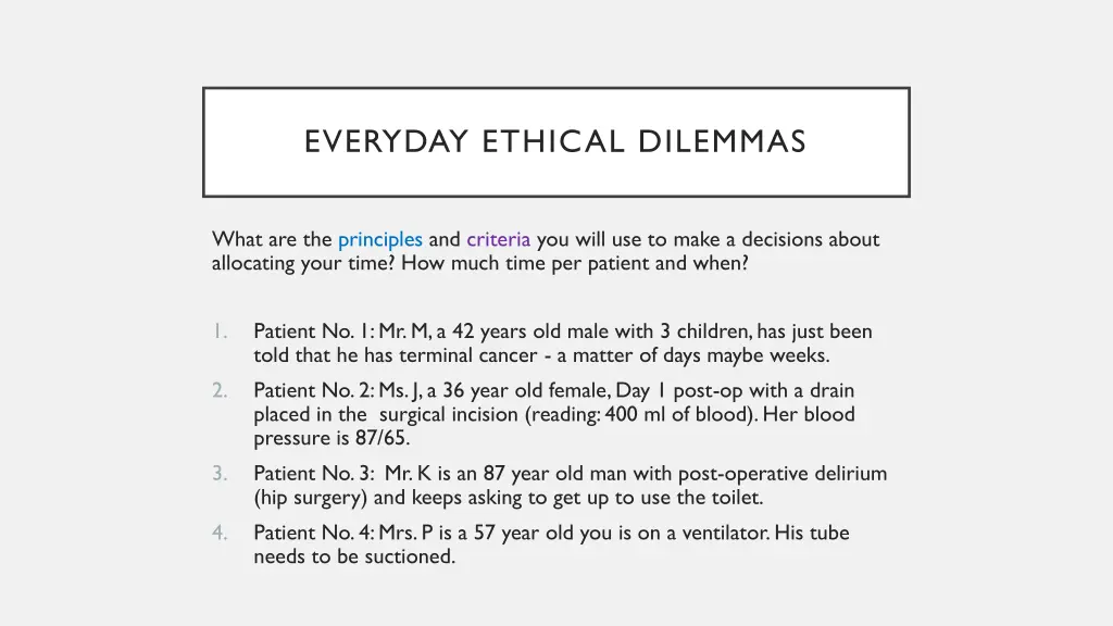 everyday ethical dilemmas
