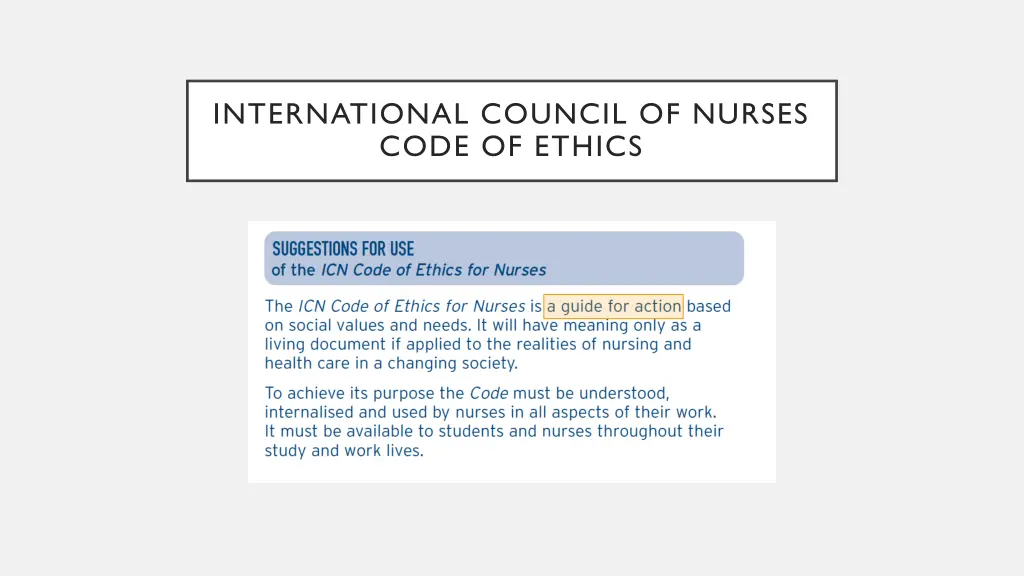 international council of nurses code of ethics 1