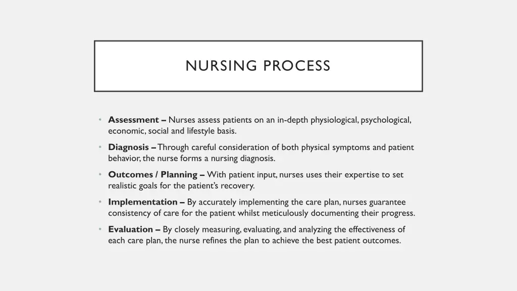 nursing process