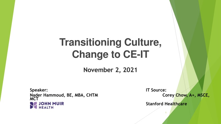 transitioning culture change to ce it