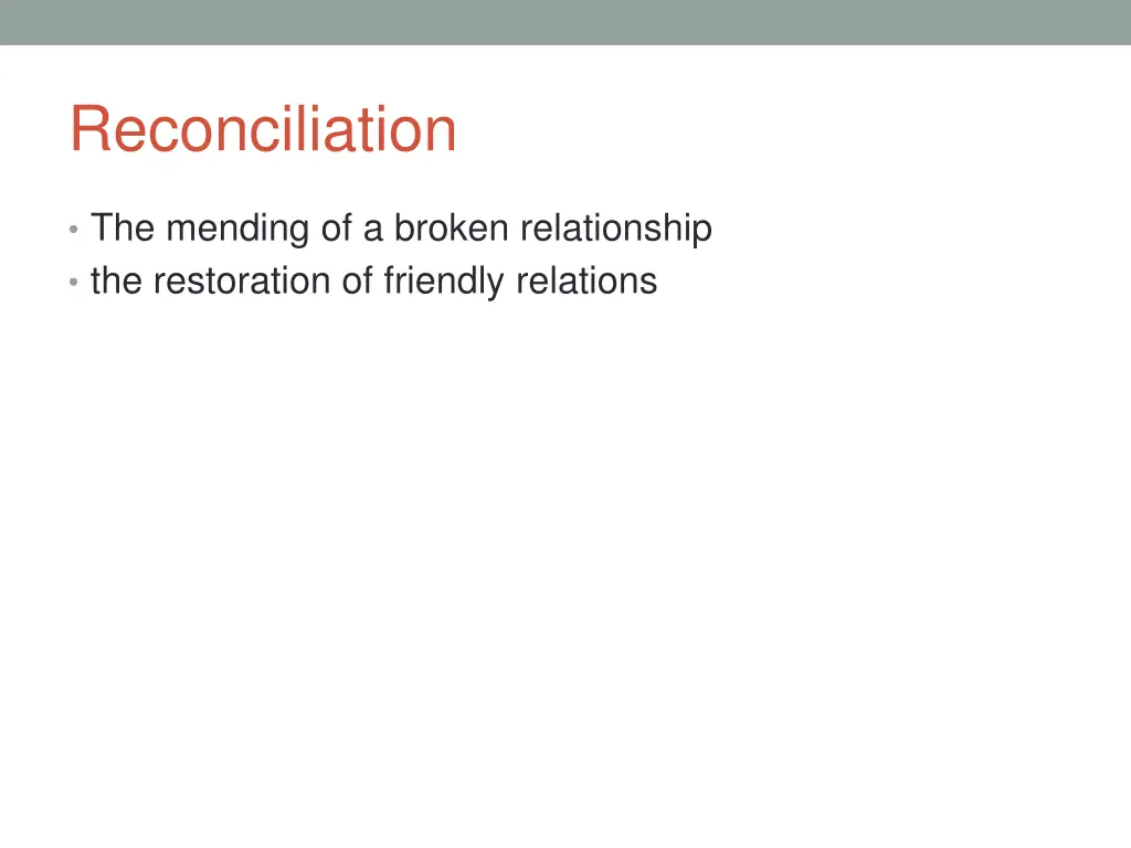 reconciliation