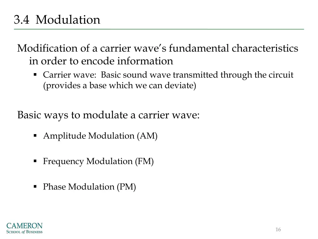 3 4 modulation