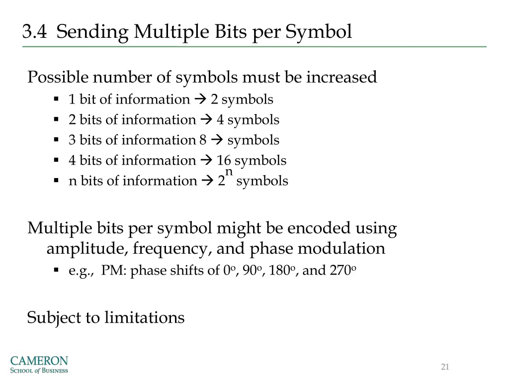 3 4 sending multiple bits per symbol