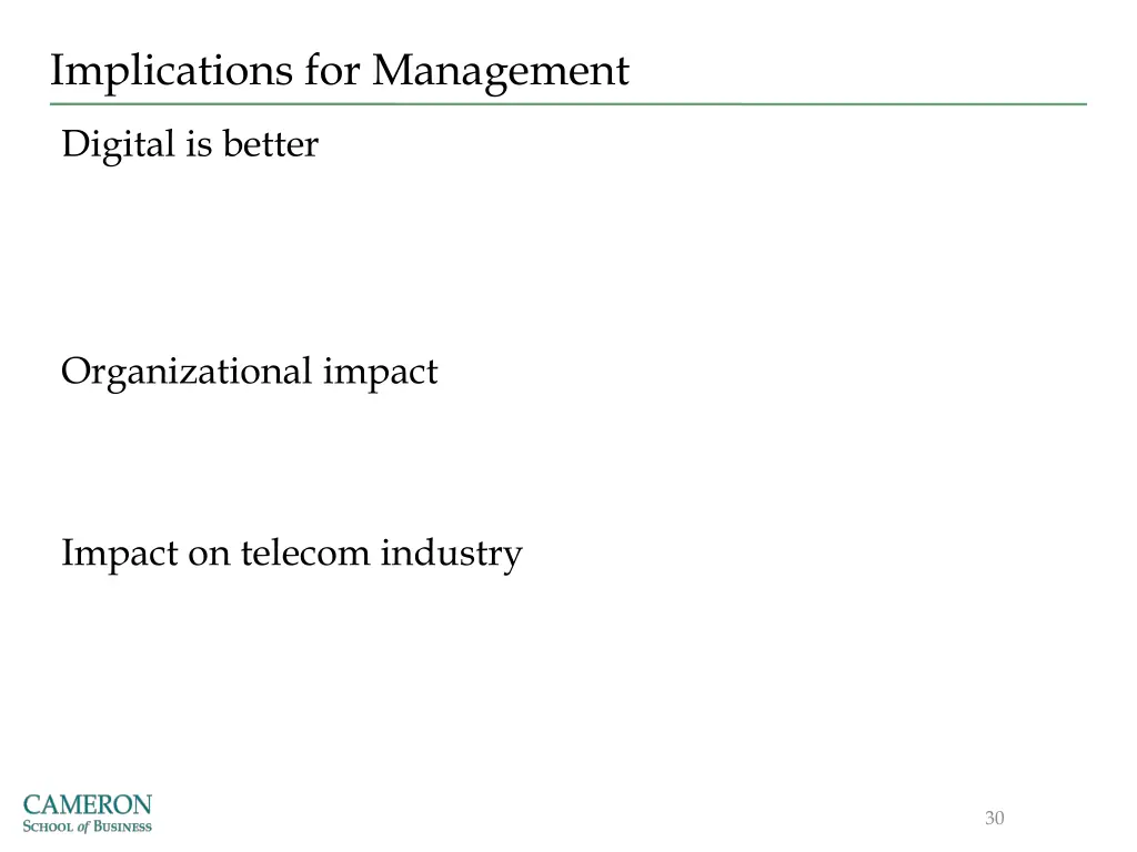 implications for management