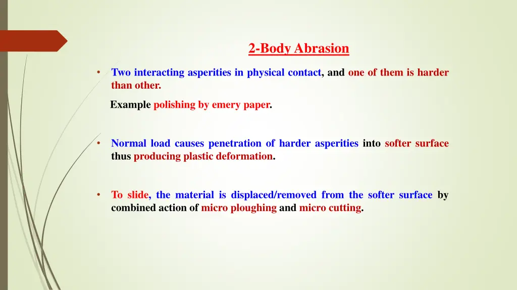 2 body abrasion