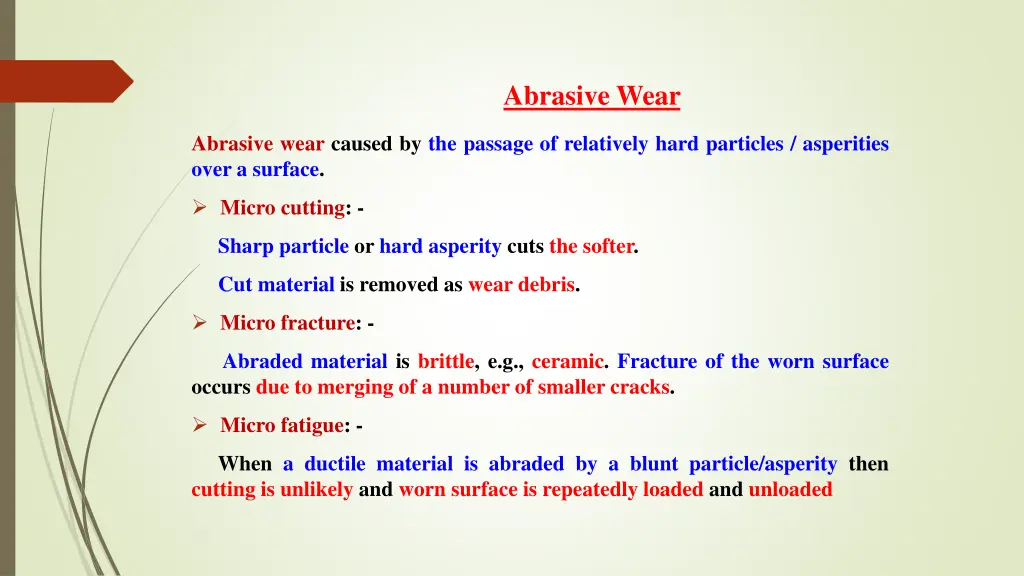 abrasive wear