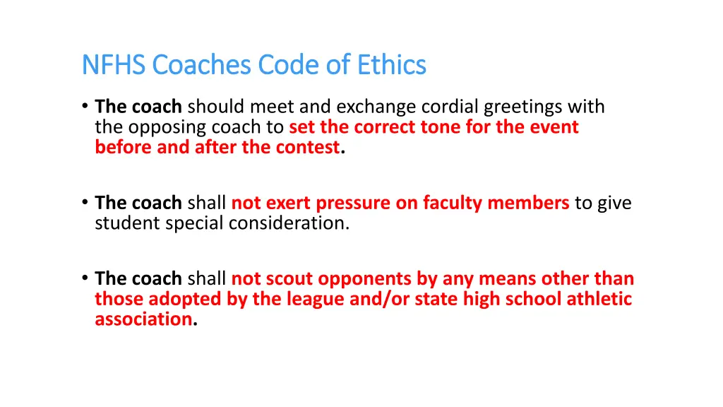 nfhs coaches code of ethics nfhs coaches code 4