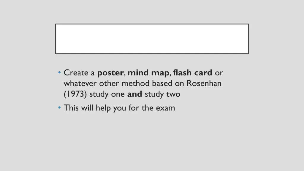 create a poster mind map flash card or whatever