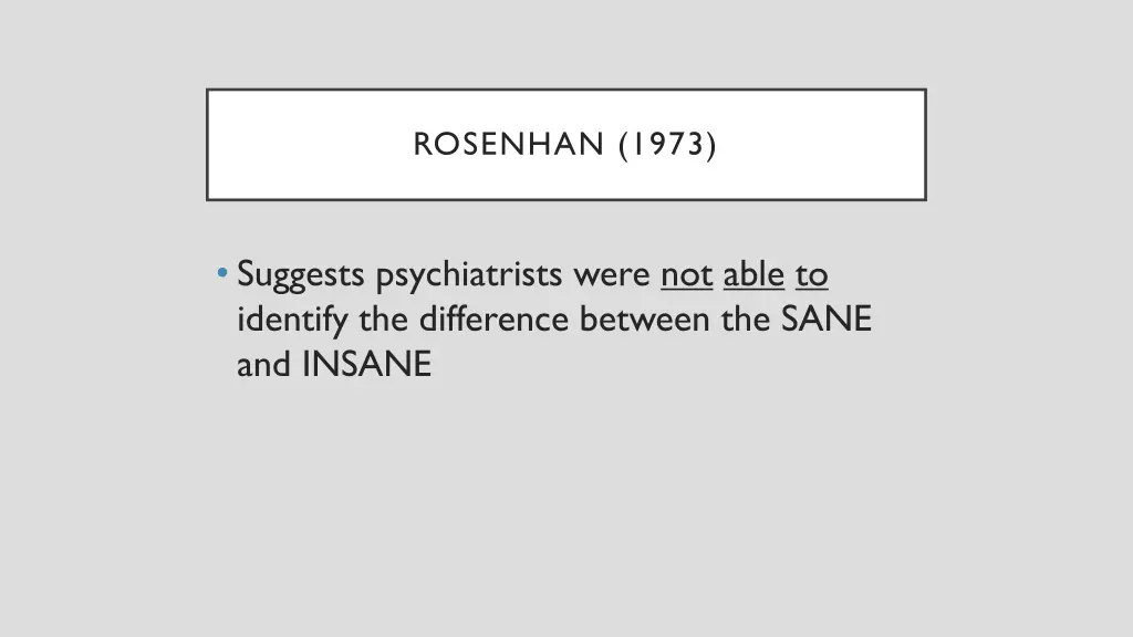 rosenhan 1973