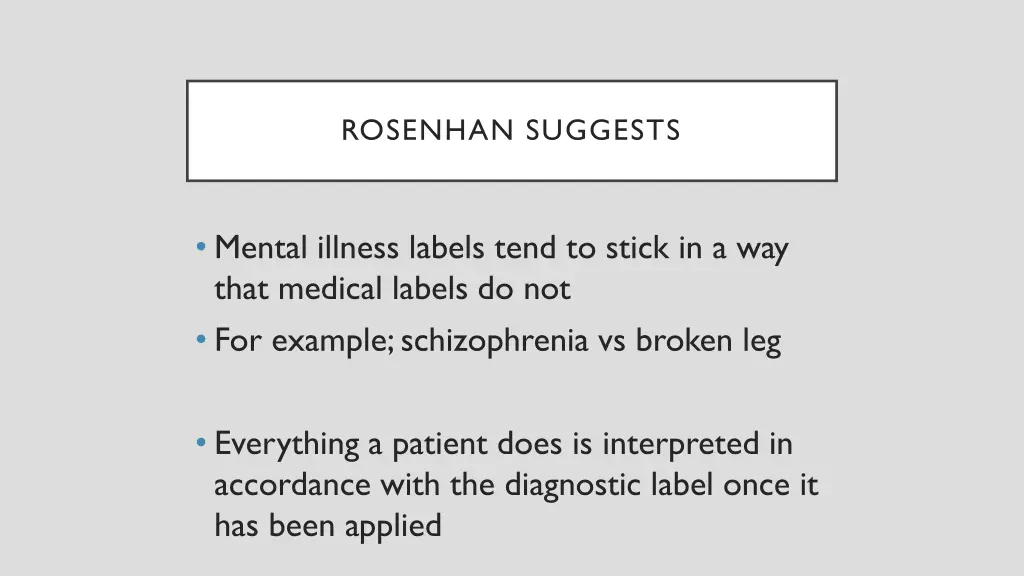 rosenhan suggests