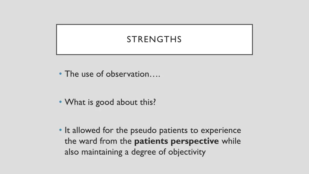 strengths