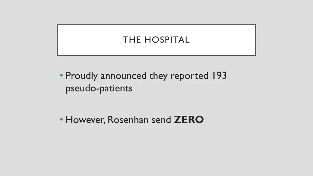 the hospital