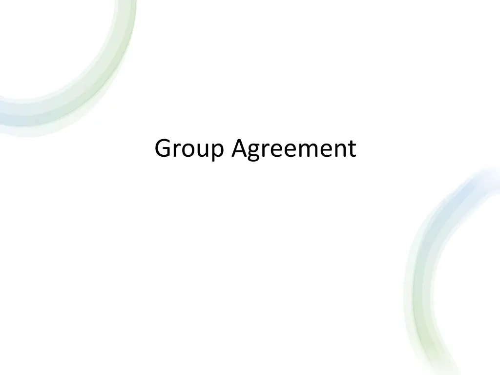group agreement