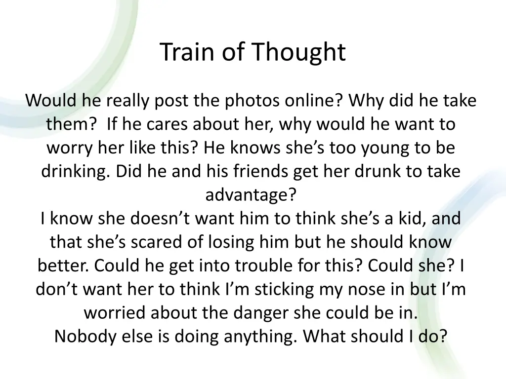 train of thought