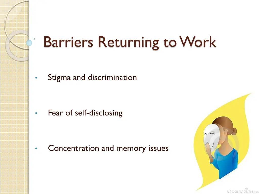 barriers returning to work