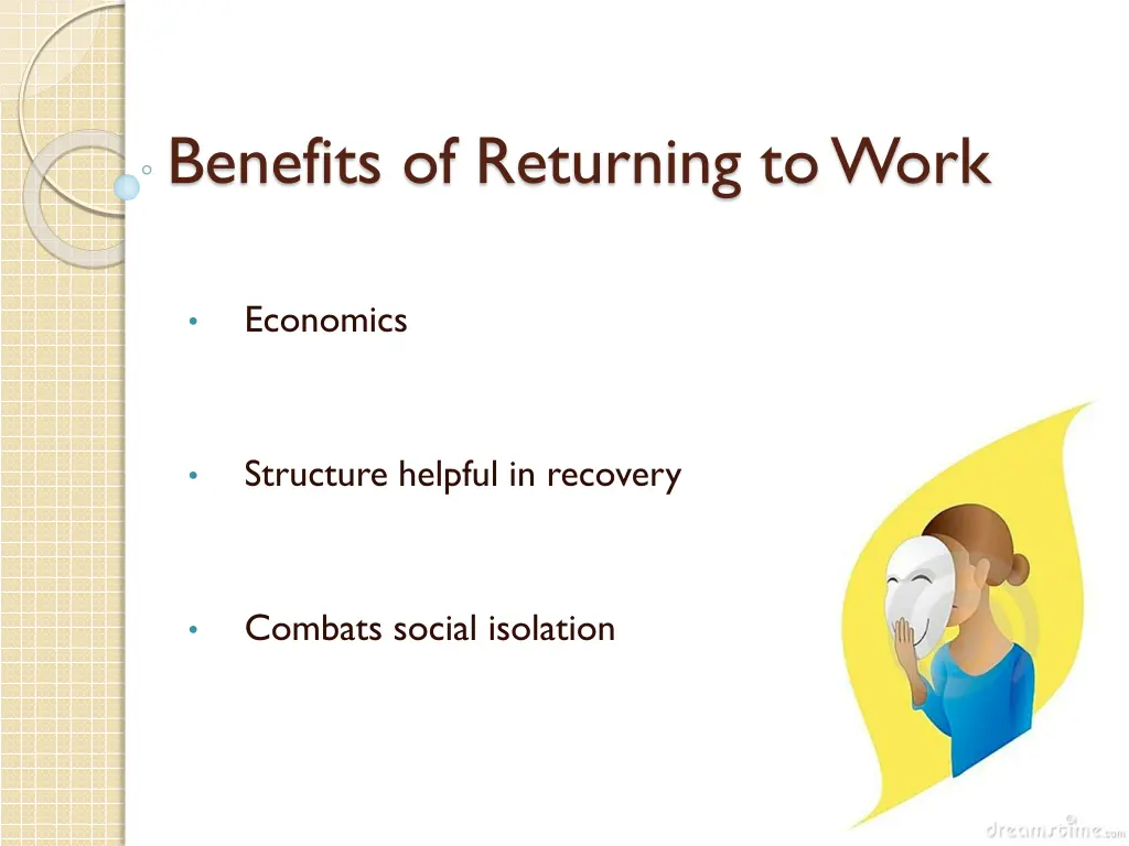 benefits of returning to work