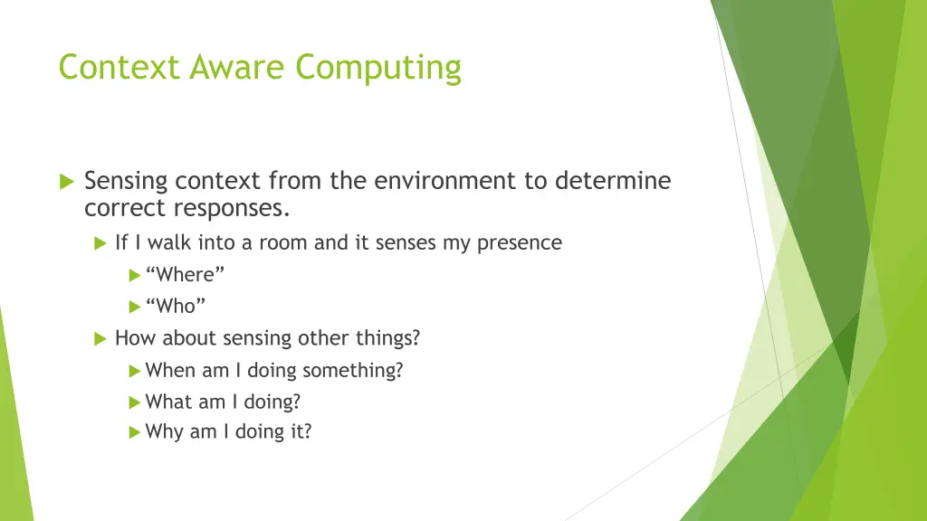 context aware computing