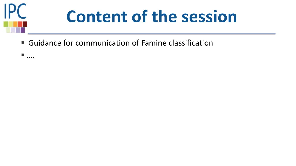 content of the session