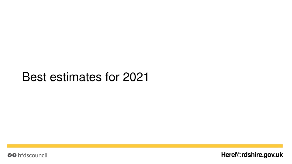best estimates for 2021