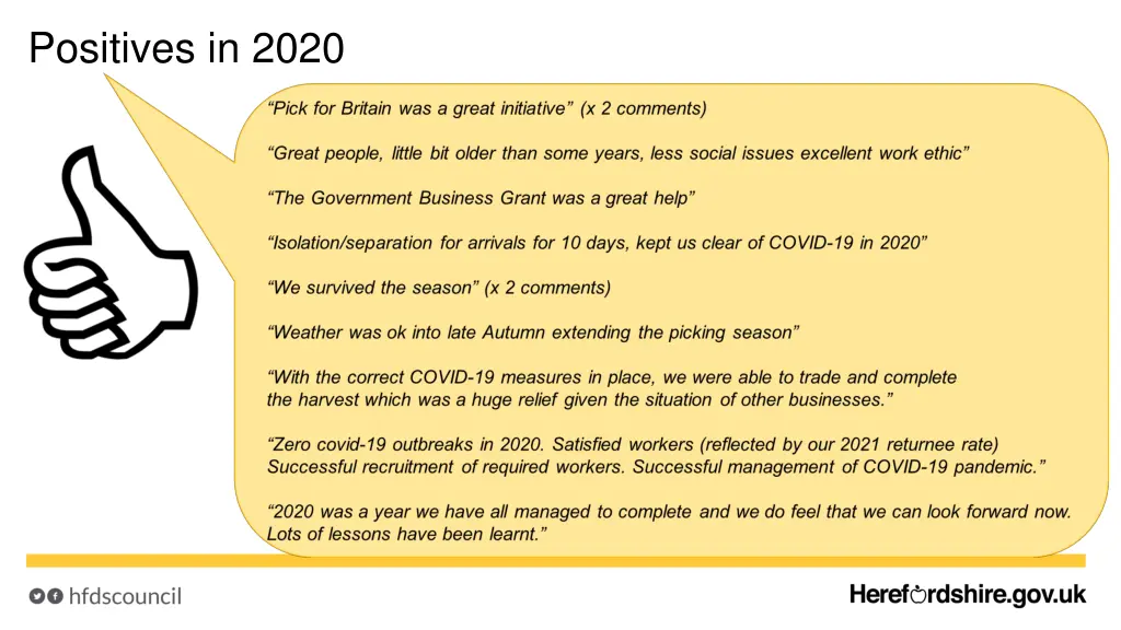 positives in 2020