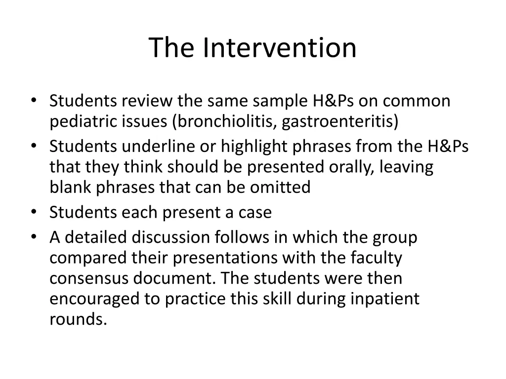 the intervention 3