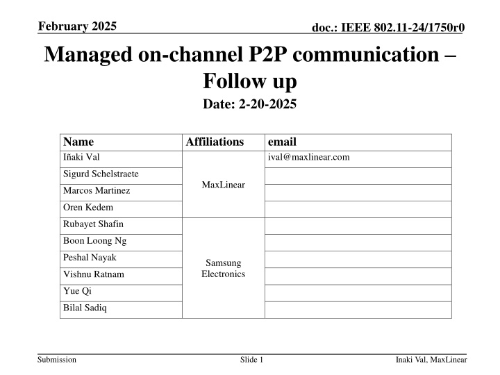 february 2025 managed on channel