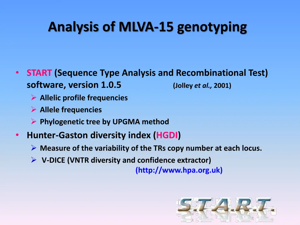 analysis of mlva 15 genotyping