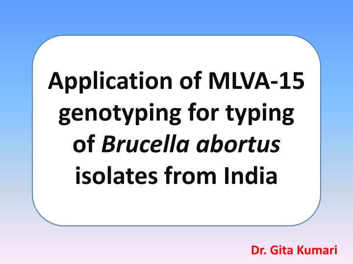 application of mlva 15 genotyping for typing