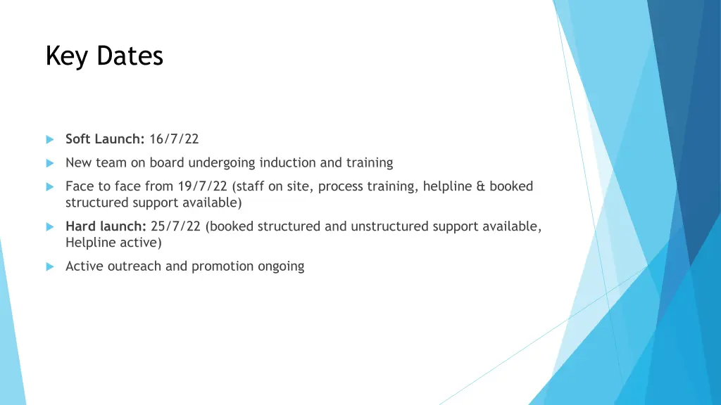 key dates