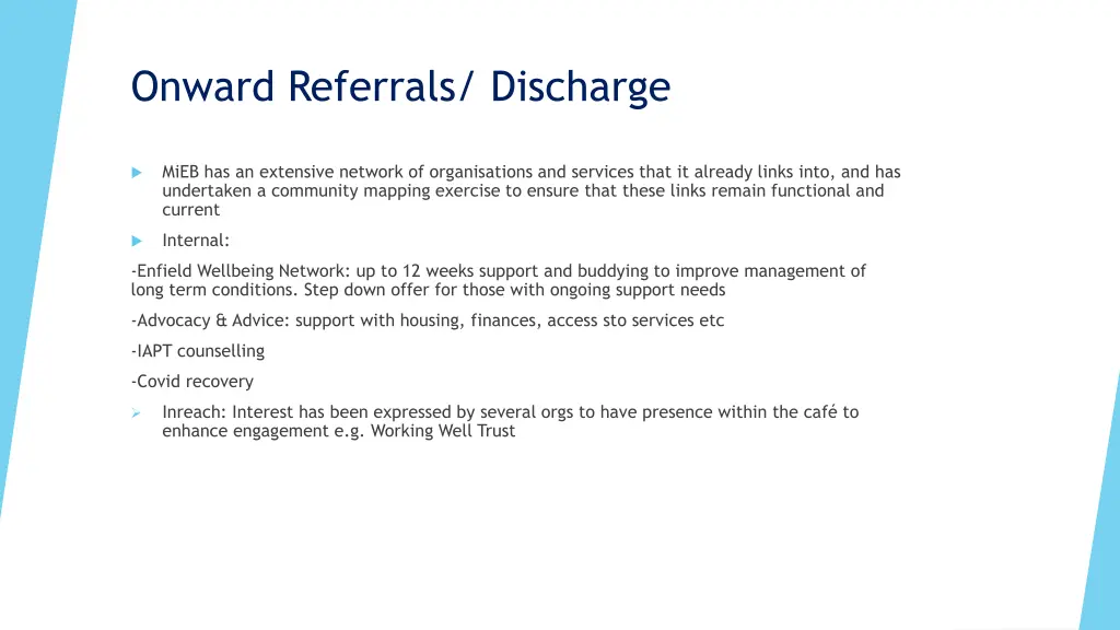 onward referrals discharge 1
