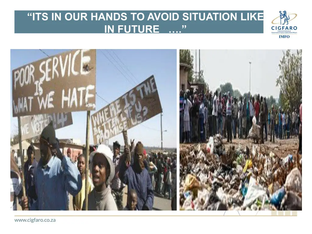 its in our hands to avoid situation like in future