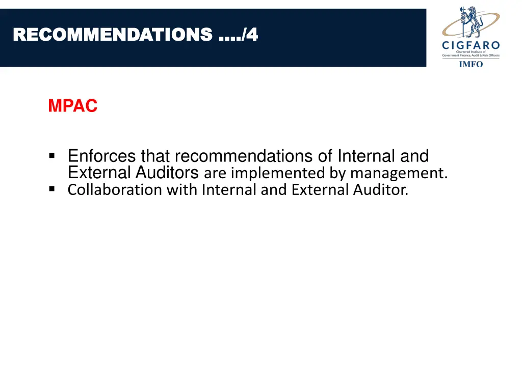 recommendations 4 recommendations 4