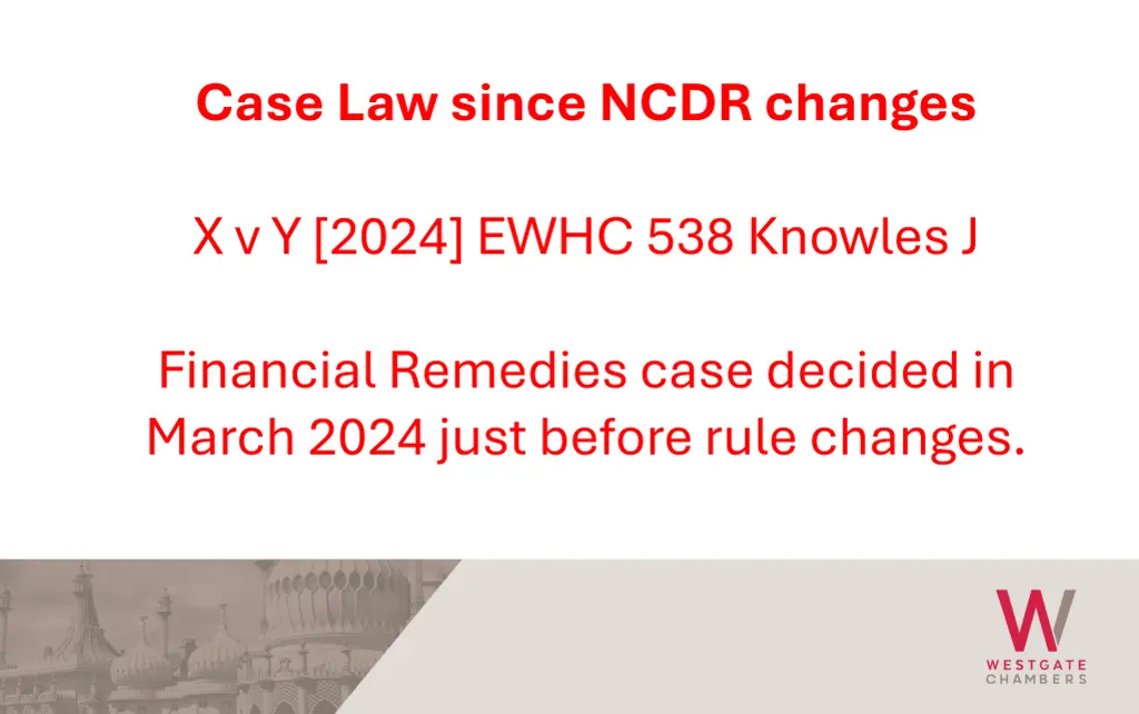 case law since ncdr changes