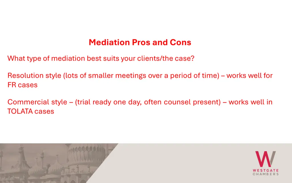 mediation pros and cons 1