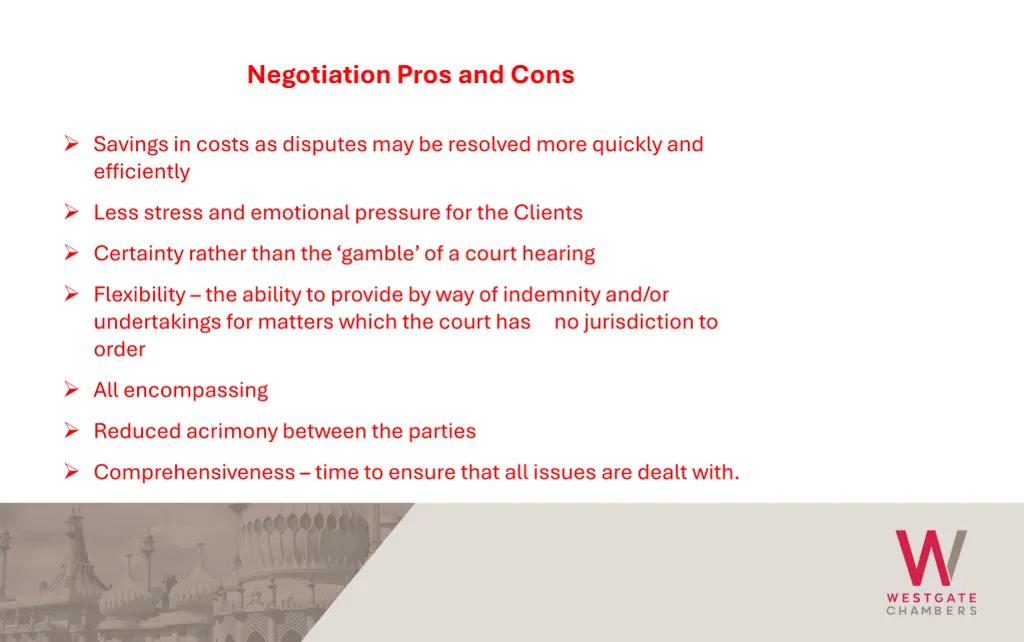 negotiation pros and cons