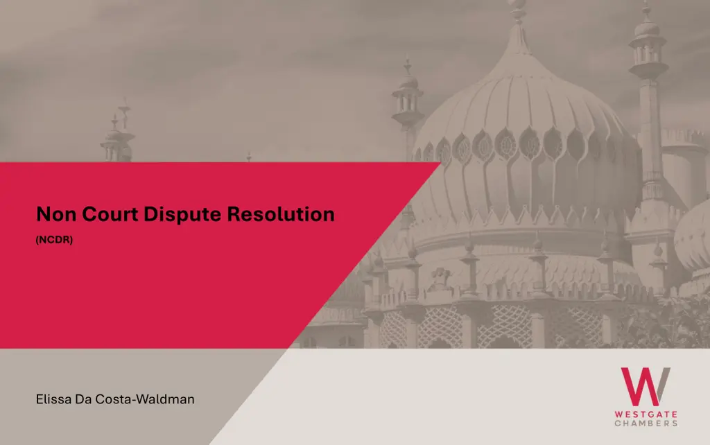 non court dispute resolution ncdr 1