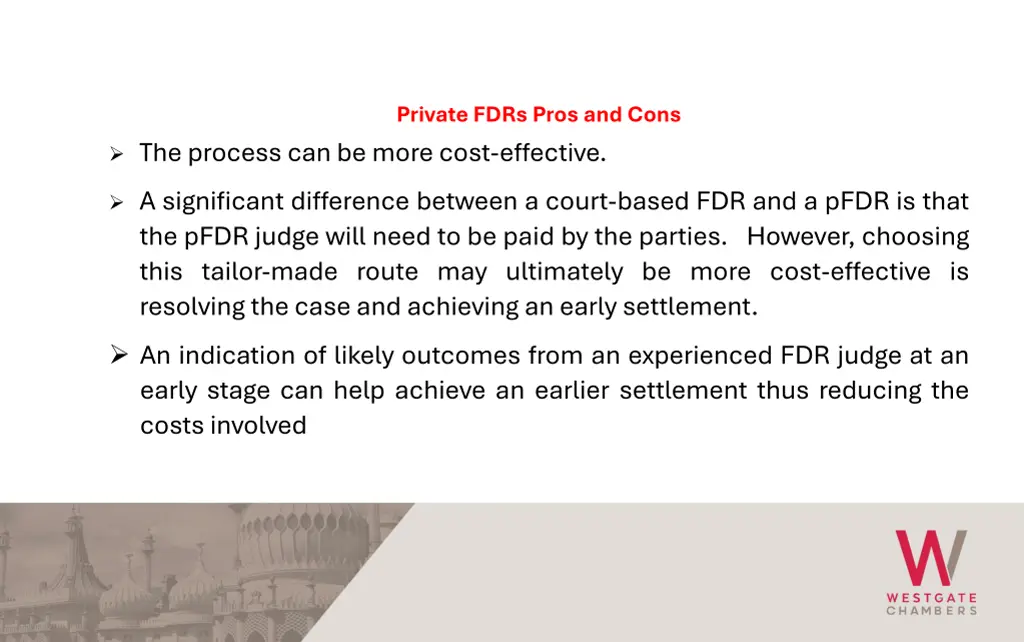 private fdrs pros and cons 1