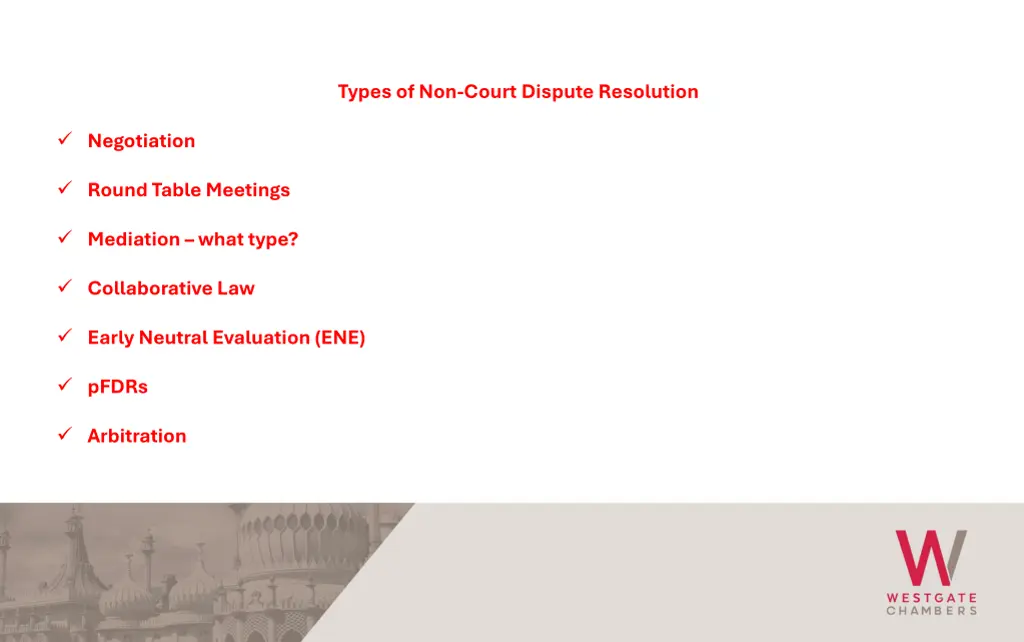 types of non court dispute resolution