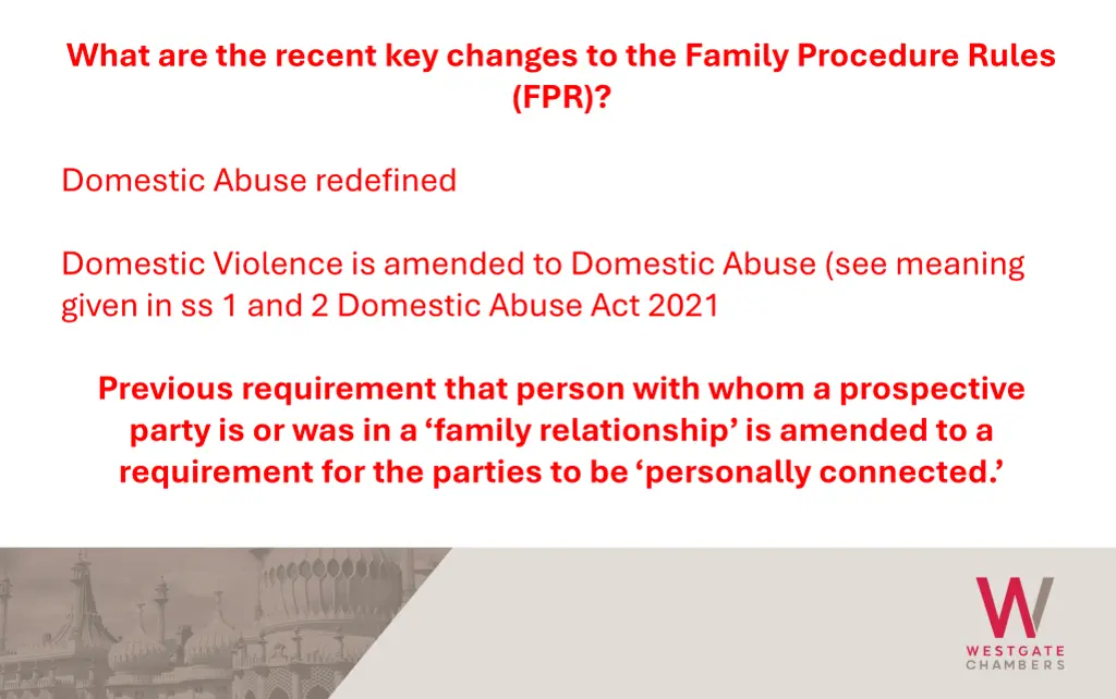 what are the recent key changes to the family 3
