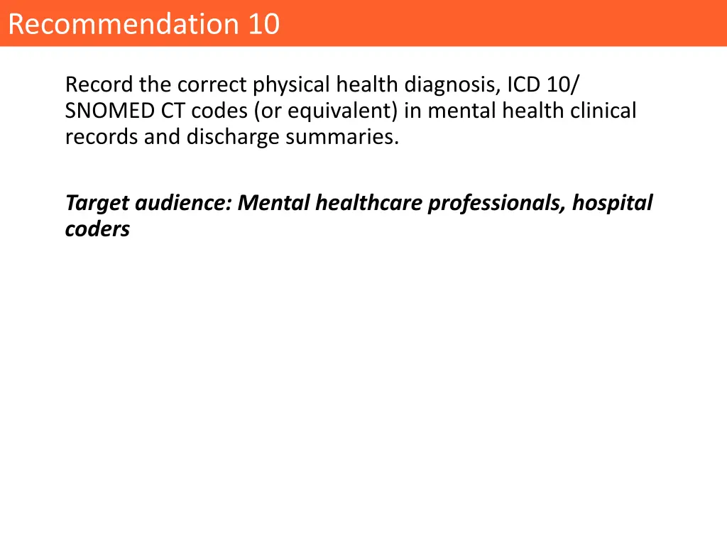 recommendation 10