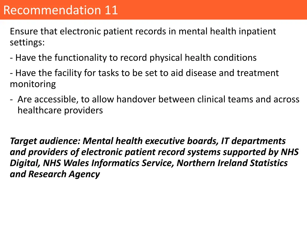 recommendation 11