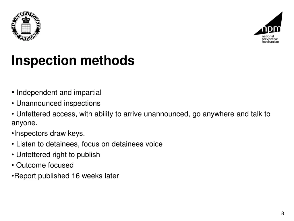 inspection methods