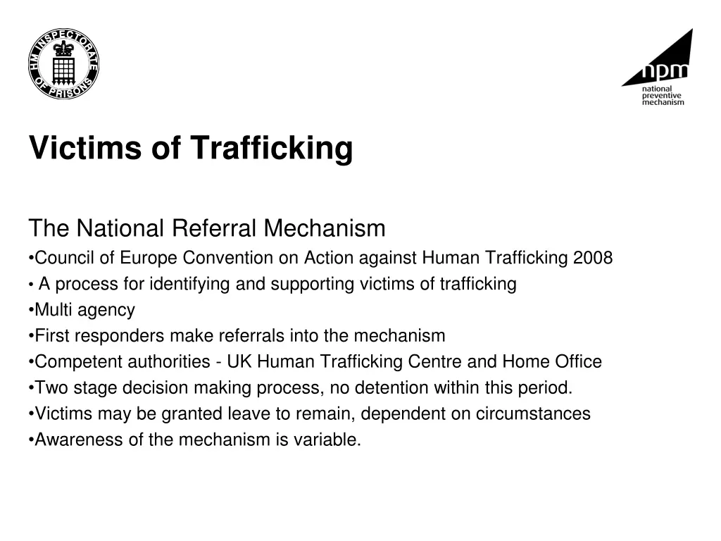 victims of trafficking