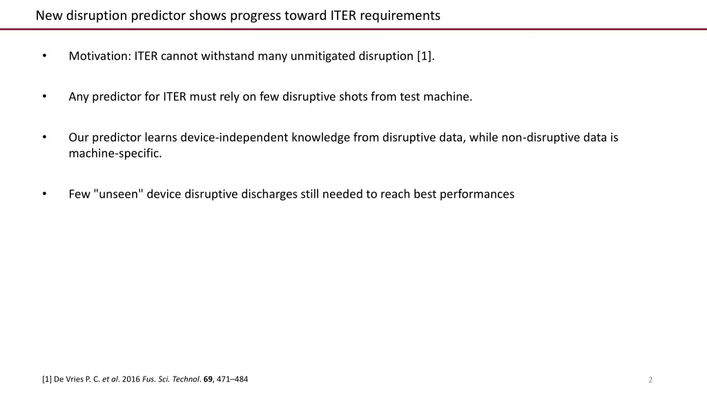 new disruption predictor shows progress toward