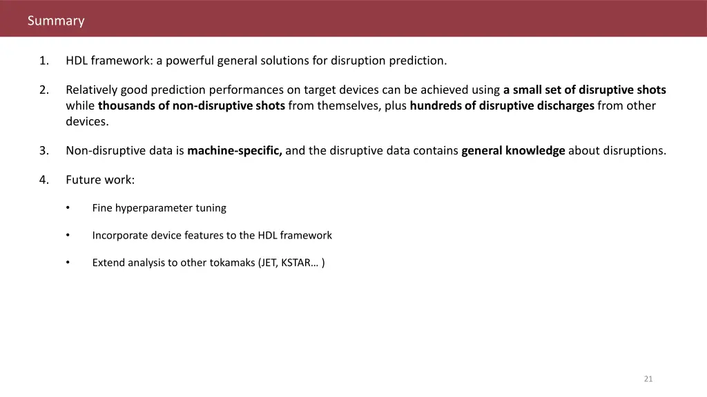 summary and conclusions summary