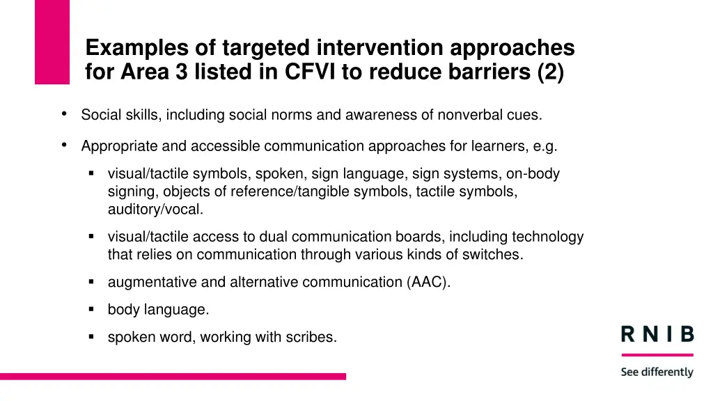 examples of targeted intervention approaches 1