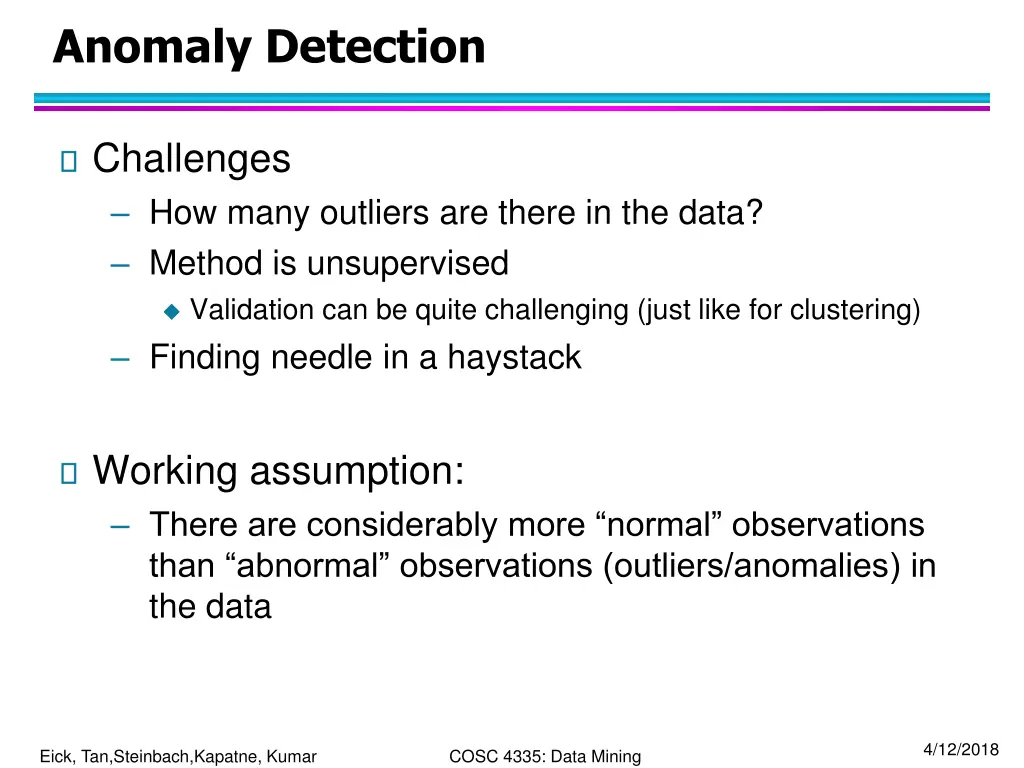 anomaly detection