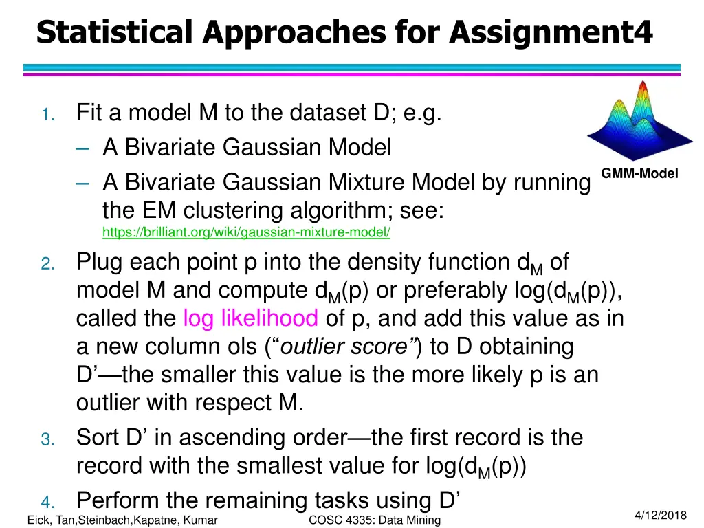 statistical approaches for assignment4