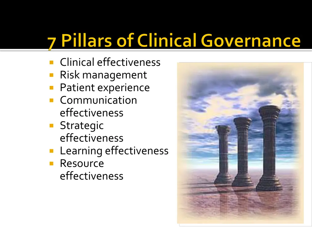 clinical effectiveness risk management patient