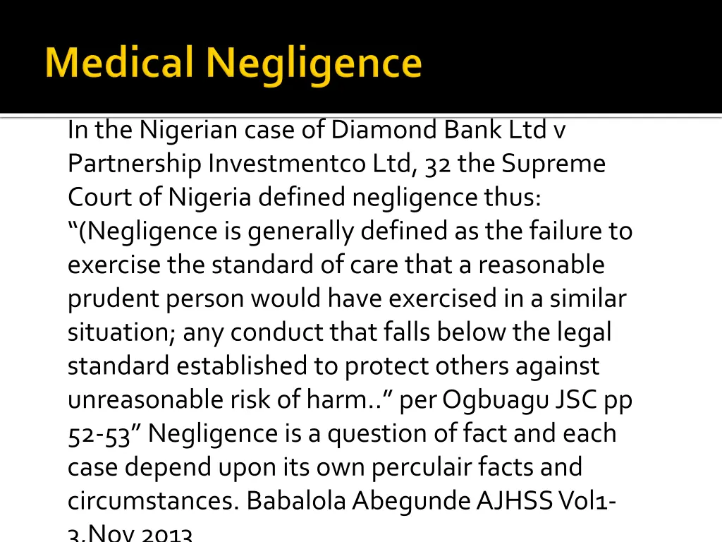 in the nigerian case of diamond bank
